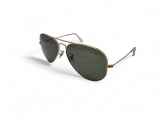 GAFAS RAY BAN AVIATOR DORADAS CRISTALES VERDES