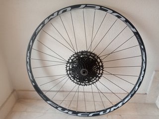 rueda nueva 29 Boost MTB. Rueda trasera centrada