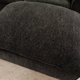 Sofá Chaise Longue Modular Tela Negro/Gris