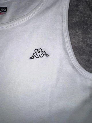 Camiseta tirantes Kappa blanca clasica talla XL