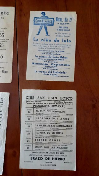 Lote de Programas de Mano cine años 70