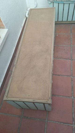Banco baúl de madera