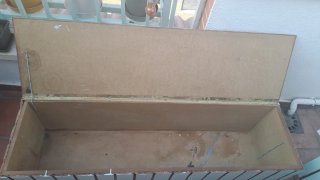Banco baúl de madera