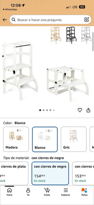 Torre aprendizaje escritorio blanco Amazon