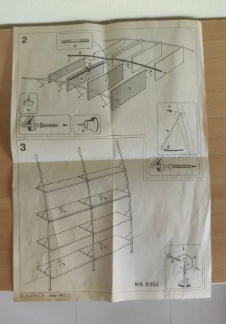 Estantería de madera y metal 4 niveles