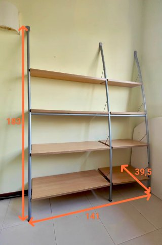 Estantería de madera y metal 4 niveles