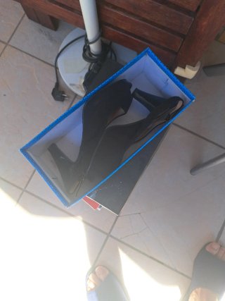 Zapatos tacón negros ante T39