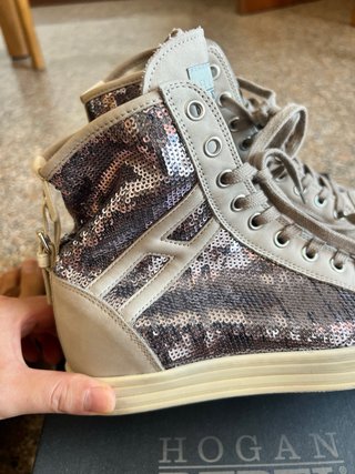 Scarpe alte con paillettes