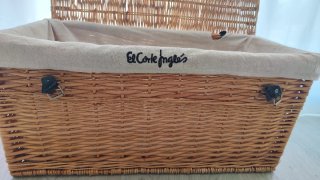 Baúl mimbre El Corte Inglés con forro