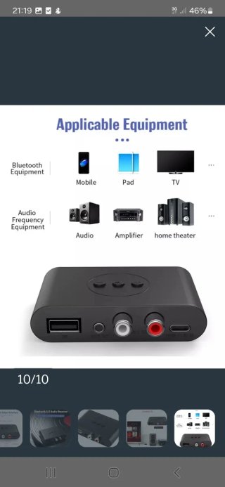 Receptor Bluetooth NFC Adaptador Audio