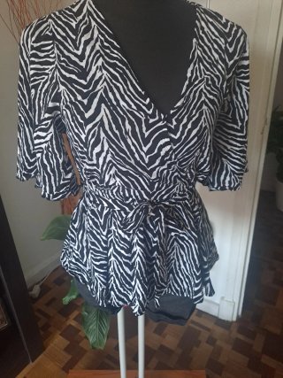 Camisa cebra manga corta