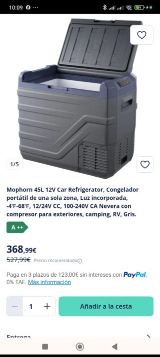 Nevera Portátil Coche 45L Compresor Nueva