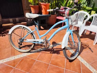 Bicicleta paseo mujer azul