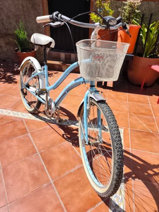 Bicicleta paseo mujer azul
