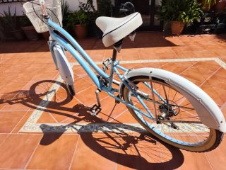 Bicicleta paseo mujer azul