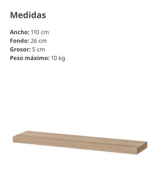 Estante de pared modelo Lack Ikea madera