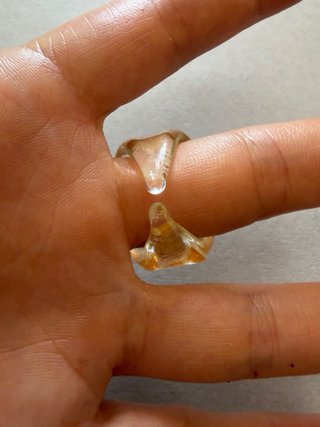 Anello Murano Vetro Arancione Oro Fatto a Mano