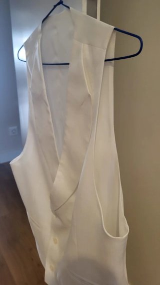 Chaleco de vestir hombre blanco
