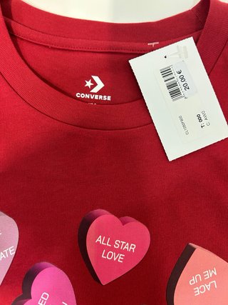 Camiseta Converse Corazón Talla S