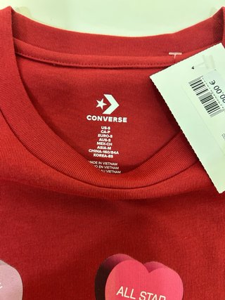 Camiseta Converse Corazón Talla S