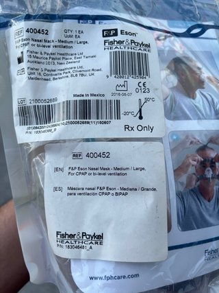 Pack para Cpap, Talla M/L, aún precintado.