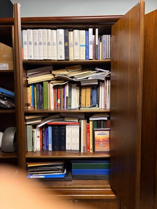 Mueble modular librería mural madera