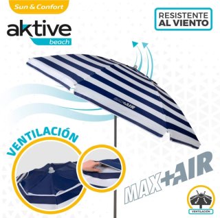 Aktive Sombrilla playa antiviento 8 varillas 220cm