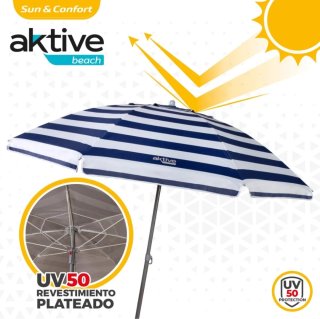 Aktive Sombrilla playa antiviento 8 varillas 220cm