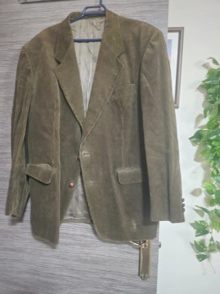 Chaqueta de pana hombre verde
