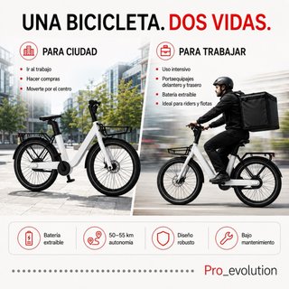 Bicicleta Eléctrica Urbana 250W 55km Robusta Nueva