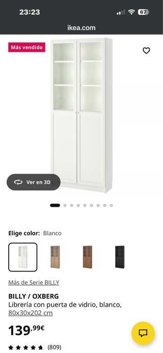 Vitrinas Billy Ikea 3
