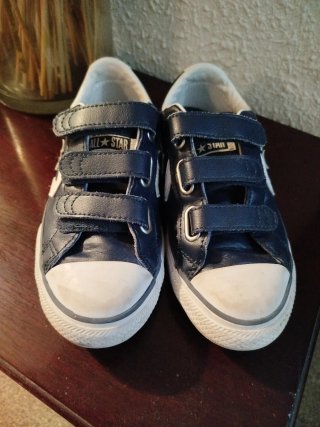 Zapatillas Converse niño azul y blanco talla 33.5