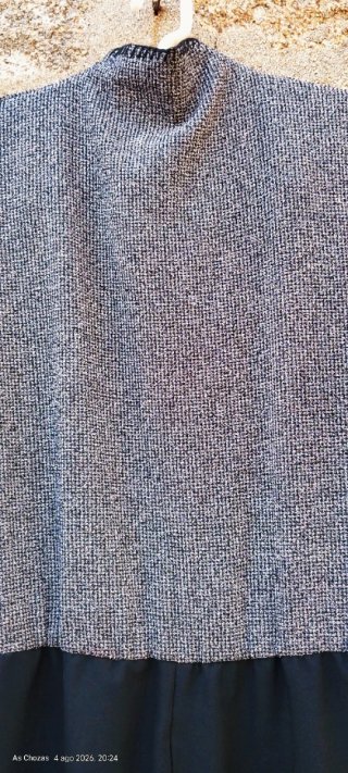 Vestido gris y negro talla M