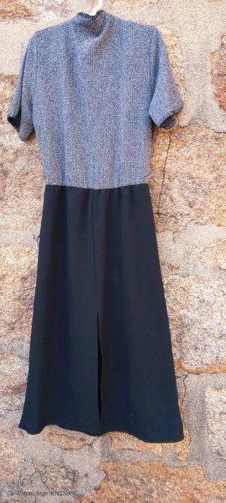 Vestido gris y negro talla M