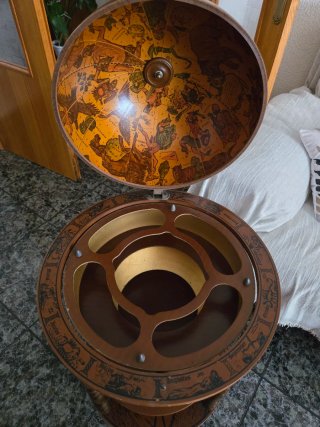 Mueble Bar Globo Terráqueo años 70