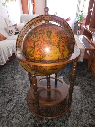 Mueble Bar Globo Terráqueo años 70