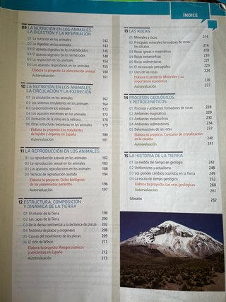 Biología y geología, ciencias, Bachillerato 1