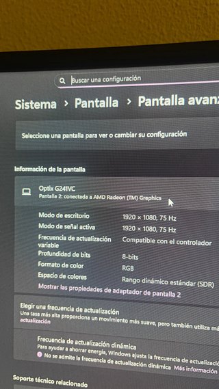 Monitor curvo MSI 24 pulgadas