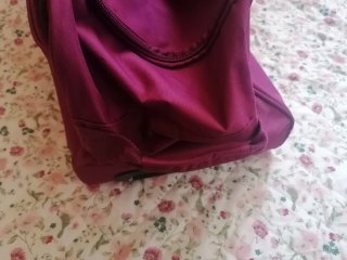Maleta de tela flexible morada