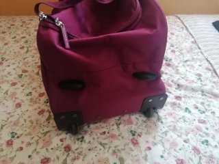 Maleta de tela flexible morada