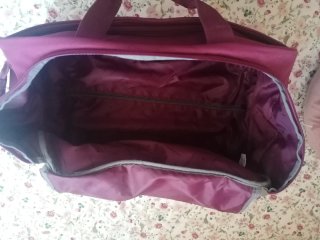 Maleta de tela flexible morada