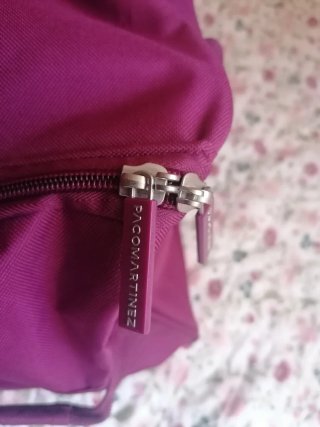 Maleta de tela flexible morada