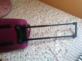 Maleta de tela flexible morada