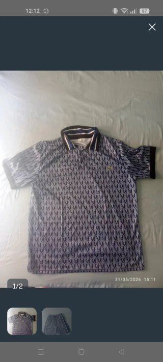 Conjunto Lacoste Azul y Blanco