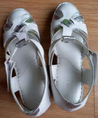 Sandalias Manlisa Piel Plataforma Blanca