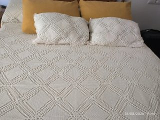 Colcha ganchillo cama 135 cm