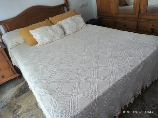 Colcha ganchillo cama 135 cm