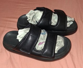 Sandalias mujer piel negras