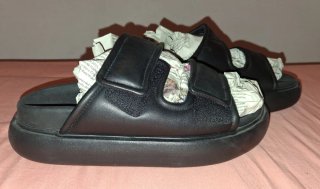 Sandalias mujer piel negras