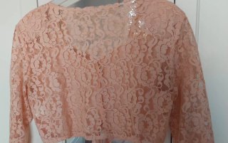 Torera encaje rosa/naranja pastel